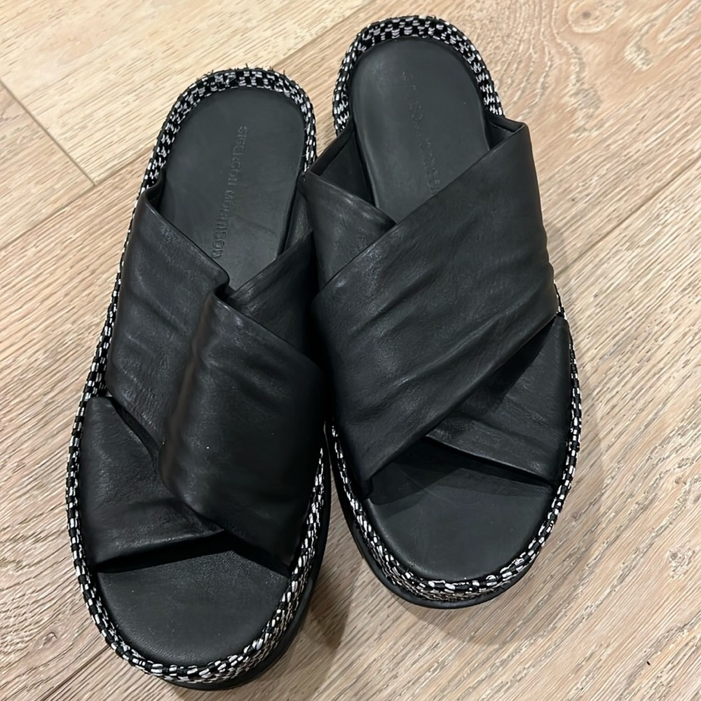 Black Sigerson Morrison platform sandals size 8.5